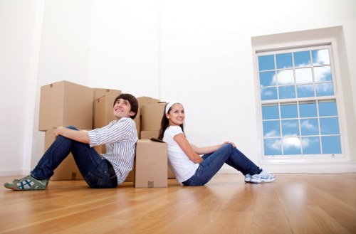Preparation checklist and packed boxes ready for a flat removal in Balham