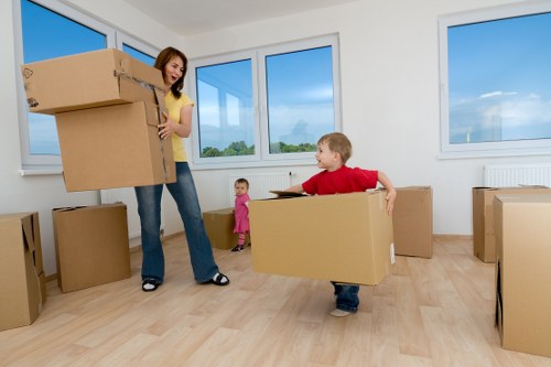 Packing and transporting office equipment for a local Balham move