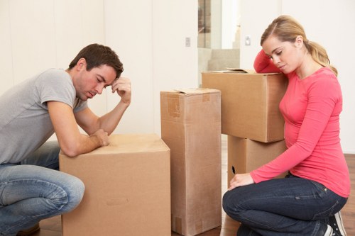 Preparing desks, files, and equipment for an office move in Balham